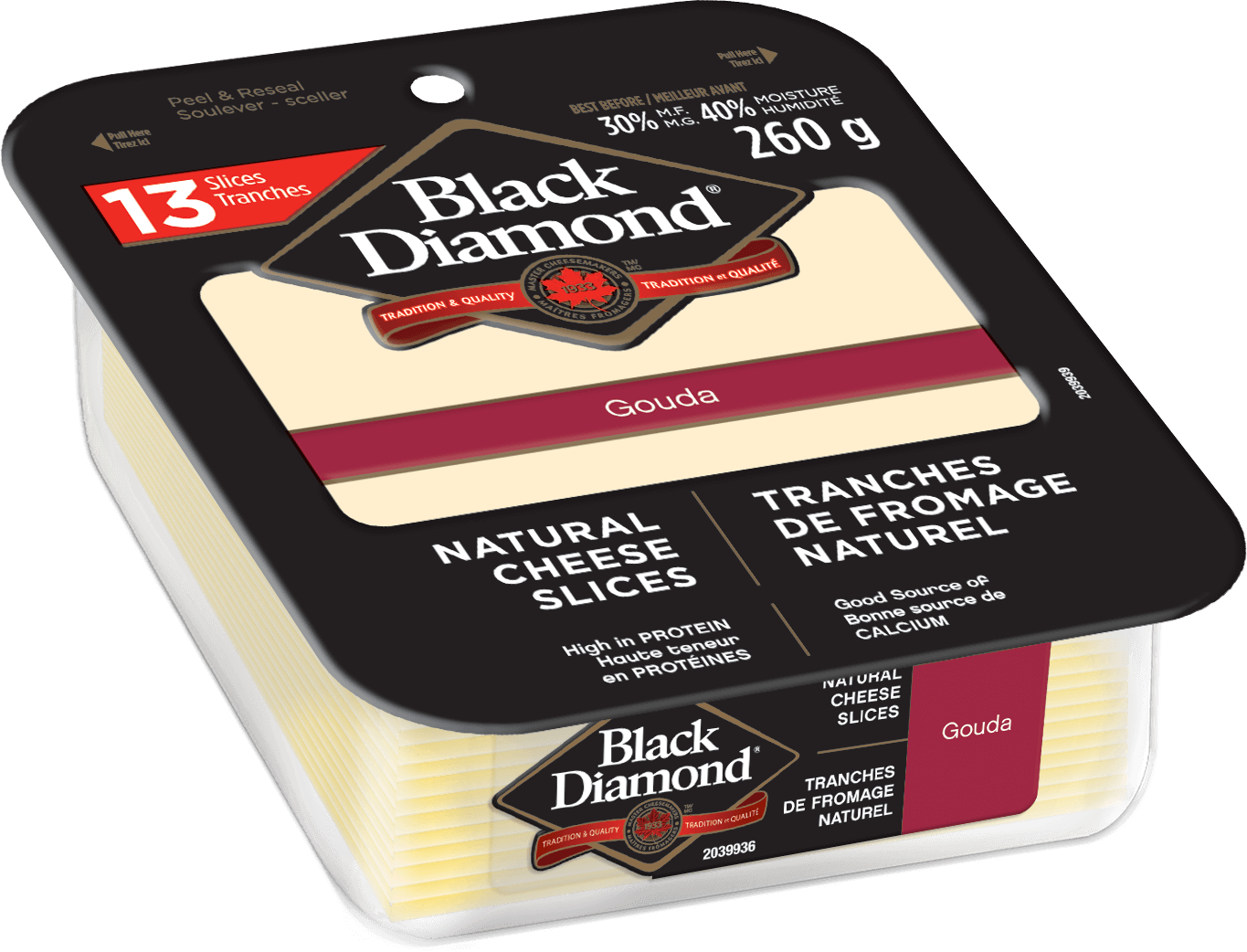 Gouda Natural Cheese Slices 260g